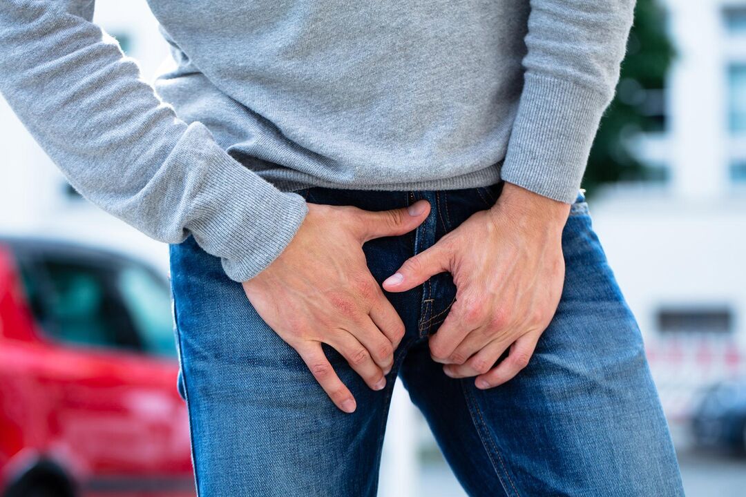 Groin pain in men with calculous prostatitis